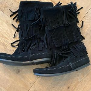 Minnetonka suede boots